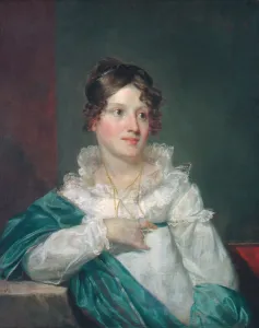 Teal Prints: Mrs. Daniel DeSaussure Bacot, ca. 1820. Creator: Samuel Finley Breese Morse