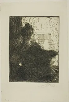 Dunald Mill Hole Prints: Mrs. Emma Zorn, 1900. Creator: Anders Leonard Zorn