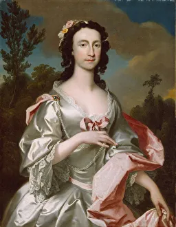 Androgynous Prints: Mrs. Freeman Flower, 1747. Creator: Joseph Highmore