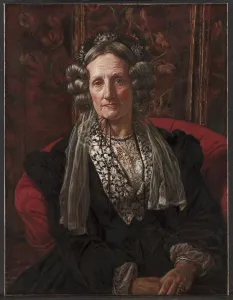 Oil On Fabric Prints: Mrs. George Waugh, 1868. Creator: William Holman Hunt (British, 1827-1910)
