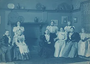 Cyanotypes 1890 1900 Gmgpc Prints: Mrs. Grover Cleveland and cabinet ladies, 1897. Creator: Frances Benjamin Johnston