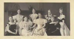Cleveland Grover Prints: Mrs. Grover Cleveland and the Wives of Members of President Grover Cleveland's Cabinet