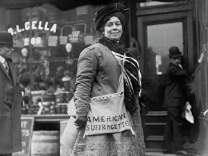 Civil Rights Prints: Mrs. H. Riordan, suffragette, New York, 1910. Creator: Bain News Service