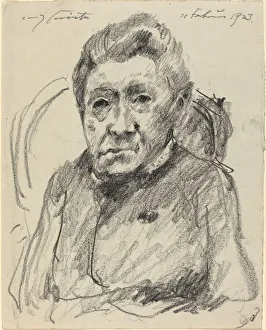 Corinth Lovis Prints: Mrs. Hedwig Berend, 1923. Creator: Lovis Corinth
