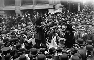 Equal Prints: Mrs. H.S. Blatch in Wall St. between c1910 and c1915. Creator: Bain News Service