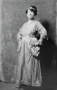 Mrs. Jack London, portrait photograph, 1918 Feb. 11. Creator: Arnold Genthe