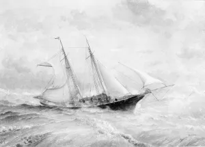 Schooner Gallery: Mrs Jerome. Morning Star RYS painting. Creator: Kirk & Sons of Cowes