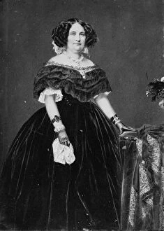 Hoopskirt Gallery: Mrs. J.J. Crittenden, between 1855 and 1865. Creator: Unknown