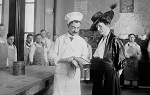 Chef Prints: Mrs. J.L. Putnam at Naval Cooks School, between c1915 and 1918. Creator: Bain News Service