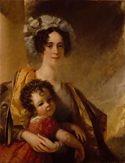 Frances Prints: Mrs John Clerk Maxwell (nee Frances Cay) and her Son James, 1833. Creator: William Dyce