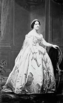 Skirt Gallery: Mrs. John Slidell, between 1855 and 1865. Creator: Unknown