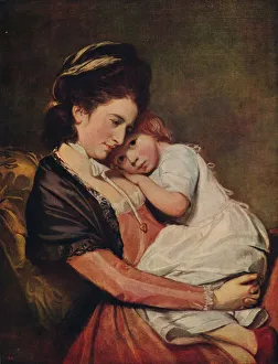 Ford Prints: Mrs Johnstone and her Son (?), 1775-1780, (c1915). Artist: George Romney