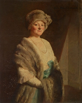 Fur Hat Prints: Mrs. Karl Schneider, 1940s. Creator: Alice M. Roberts
