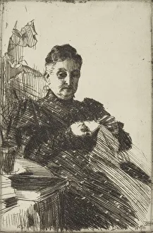 Zorn Anders Prints: Mrs Lamm, 1894. Creator: Anders Leonard Zorn