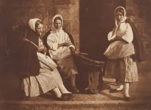 Aprons Prints: Mrs. Logan and Two Unknown Women, Newhaven, 1843 / 47, printed c. 1916