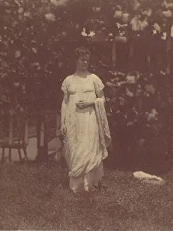 Eakins Thomas Prints: [Mrs. Louis Kentin in Empire Dress], 1880s. 1880s. Creator: Thomas Eakins