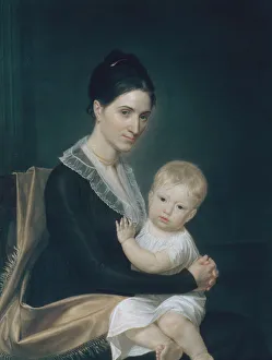 Margaret Prints: Mrs. Marinus Willett and Her Son Marinus, Jr. ca. 1802. Creator: John Vanderlyn