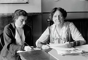 Mrs. Martha Nelson Mccam at Desk, 1918. Creator: Harris & Ewing. Mrs. Martha Nelson Mccam at Desk, 1918. Creator: Harris & Ewing
