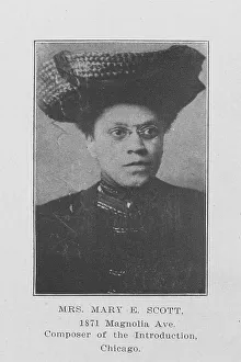 Jean Blackwell Hutson Division Prints: Mrs. Mary E. Scott; Composer of the introduction, Chicago, 1907. Creator: Unknown
