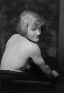 Topless Prints: Mrs. Max Eastman, portrait photograph, 1929 Mar. 29. Creator: Arnold Genthe