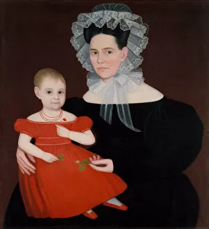 Phillips Gallery: Mrs. Mayer and Daughter, 1835-40. Creator: Ammi Phillips