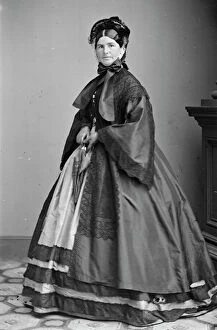 Hoopskirt Gallery: Mrs. N.P. Banks, between 1855 and 1865. Creator: Unknown