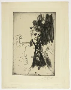 Businesswoman Prints: Mrs. Potter Palmer, 1896. Creator: Anders Leonard Zorn