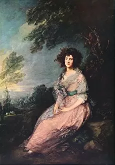 Cairns Collection: Mrs. Richard Brinsley Sheridan, 1785-1787. Artist: Thomas Gainsborough
