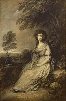 Dupont Gallery: Mrs. Richard Brinsley Sheridan, 1787 / 1796. Creator: Gainsborough Dupont