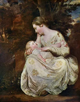 Mrs Richard Hoare and Child, 1763, (1912).Artist: Sir Joshua Reynolds Mrs Richard Hoare and Child, 1763, (1912).Artist: Sir Joshua Reynolds