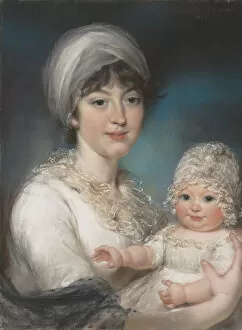 Pastel On Paper Gallery: Mrs. Robert Shurlock (Henrietta Ann Jane Russell, 1775-1849) and Her Daughter Ann, 1801