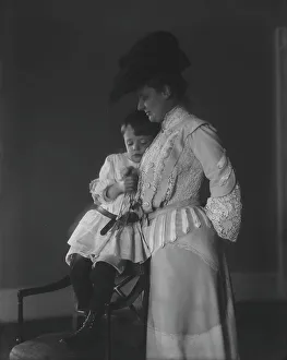 Roosevelt Edith Kermit Carow Prints: Mrs. Roosevelt, Quentin, 1902. Creator: Frances Benjamin Johnston