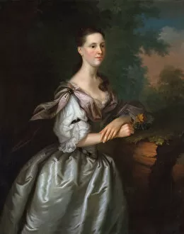 Blackburn Gallery: Mrs. Samuel Cutts, ca. 1762-63. Creator: Joseph Blackburn