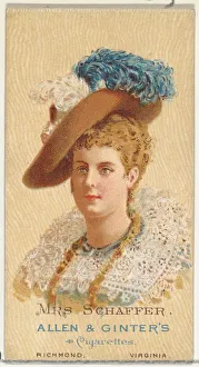 Mrs. Schaffer, from Worlds Beauties, Series 2 (N27) for Allen & Ginter Cigarettes