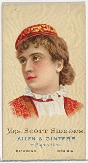 Worlds Beauties Prints: Mrs. Scott Siddons, from Worlds Beauties, Series 2 (N27) for Allen &amp