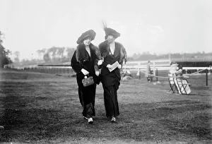 Race Track Prints: Mrs. Seligman, Mrs. M. Schiff, between c1910 and c1915. Creator: Bain News Service