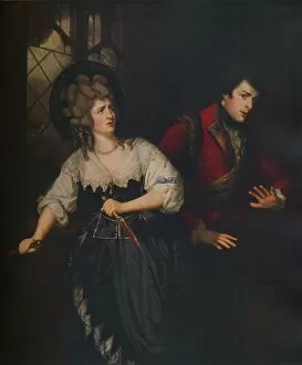 Gentlemans Club Gallery: Mrs. Siddons and J. P. Kemble in the Dagger Scene from Macbeth, 1786. Artist: Thomas Beach