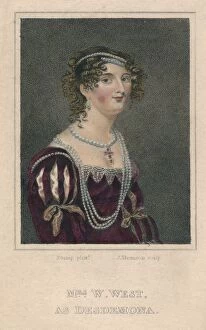 Sarah Gallery: Mrs. W. West as Desdemona, 1818. Creator: John Peter Thompson
