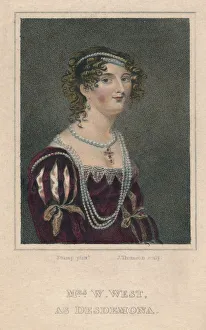 Marshall Prints: Mrs. W. West as Desdemona, 1818. Creator: John Peter Thompson