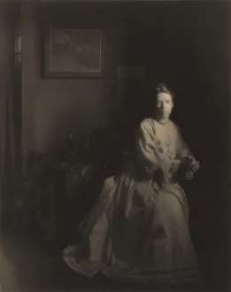Teach Prints: Mrs. White - In the Studio, 1907, printed c. 1920s. Creator: Clarence H White