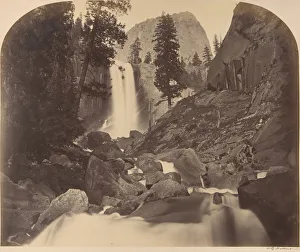 Carleton Emmons Prints: Mt. Broderick in Distant Centre, Piroyac, Falling Chrystals, Vernal Fall, 1861