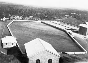 1925 Prints: Mt Crosby Reservoir, Pumping Stations and Filter beds, 1925. Creator: Jack Bain
