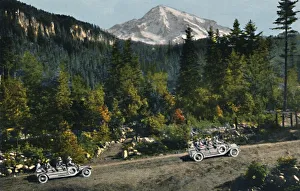 Charabanc Gallery: Mt. Rainier from National Park Inn, c1916. Artist: Asahel Curtis