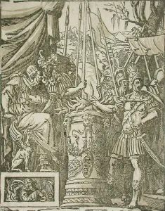 Andrea Andriano Prints: Mucius Scaevola, 1608. Creator: Andrea Andreani