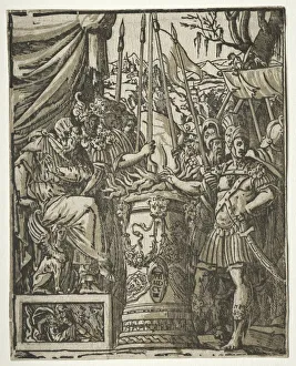Andrea Andreani Italian Gallery: Mucius Scaevola, 1608. Creator: Unknown