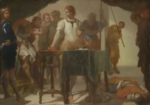 Mucius Scaevola Confronting King Porsenna. Artist: Cavallino, Bernardo (1616-1656) Mucius Scaevola Confronting King Porsenna. Artist: Cavallino, Bernardo (1616-1656)