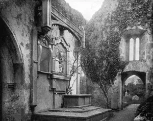 Kerry Prints: Muckross Abbey, Lakes of Killarney, Ireland, 1893. Artist: John L Stoddard