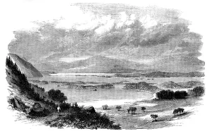 Killarney Kerry Munster Ireland Prints: Mucross Lake and Lough Leane, Killarney, 1858. Creator: Unknown