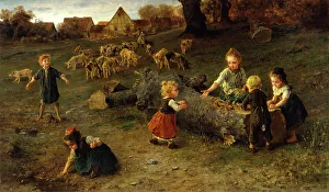 Pretence Prints: Mud Pies, 1873. Creator: Ludwig Knaus