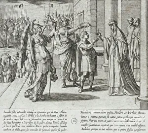 Tempesta Antonio Prints: Mudarra Takes Leave of His Mother and Sets Out to Find His Father
